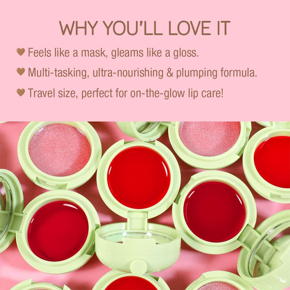 Pixi Beauty LipMask | Tinted Hydrating and Moisturizing Lip Balm Jelly |Lip Gloss Infused with Camellia, Jojoba and Pomegranate | Amore |0.3 fl.oz / 8 g - Image 3