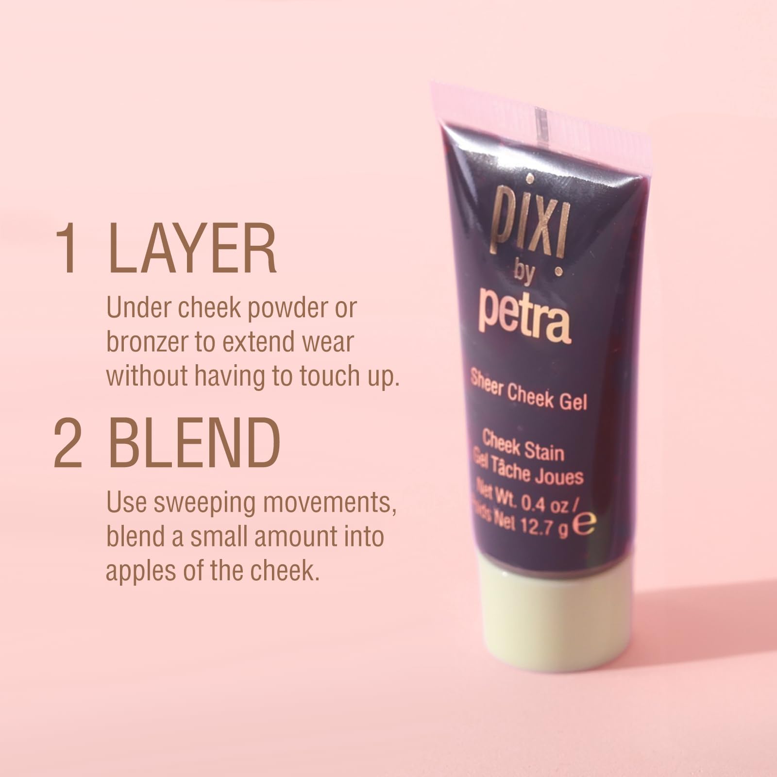 Pixi Sheer Cheek Gel - Flushed | Gel Blush For A Sheer Flush Of Colour | Oil-Free & Fragrance-Free Hydrating Liquid Blush | 0.45 Fl Oz - Image 4